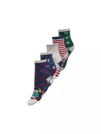 ONLY | Socken ONLCHRISTMAS 5er Pkg. high risk red | 